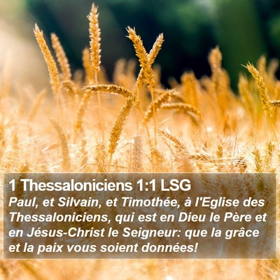1 Thessaloniciens 1:1 LSG Bible Verse Image