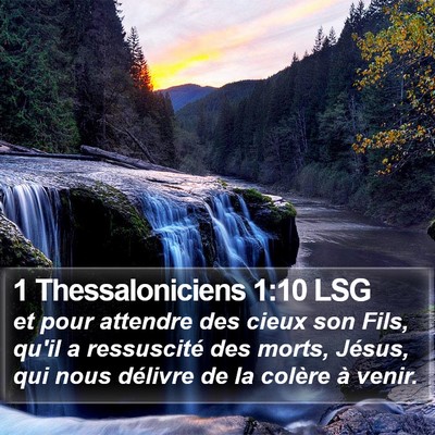 1 Thessaloniciens 1:10 LSG Bible Verse Image
