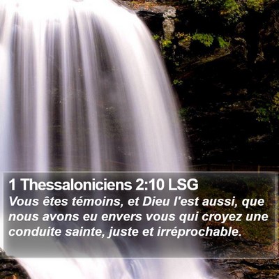 1 Thessaloniciens 2:10 LSG Bible Verse Image