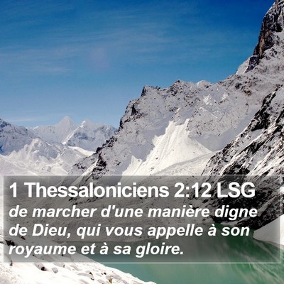1 Thessaloniciens 2:12 LSG Bible Verse Image