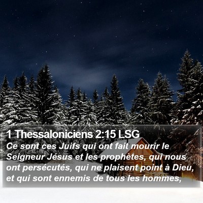 1 Thessaloniciens 2:15 LSG Bible Verse Image