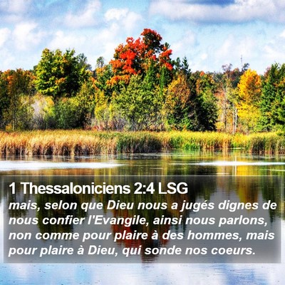 1 Thessaloniciens 2:4 LSG Bible Verse Image