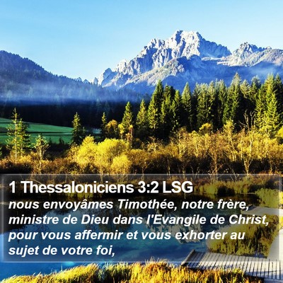 1 Thessaloniciens 3:2 LSG Bible Verse Image