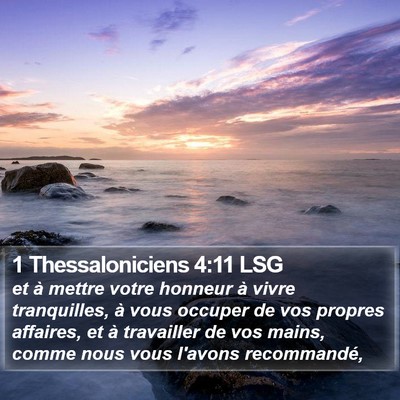 1 Thessaloniciens 4:11 LSG Bible Verse Image