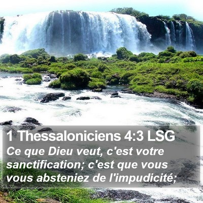 1 Thessaloniciens 4:3 LSG Bible Verse Image