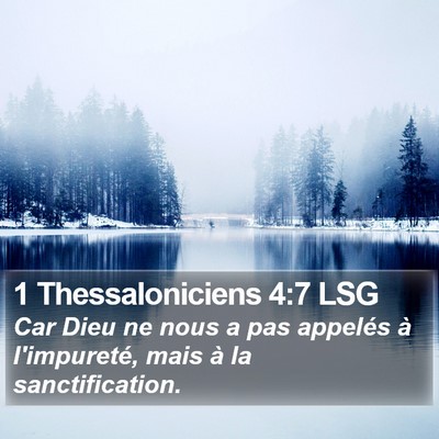 1 Thessaloniciens 4:7 LSG Bible Verse Image