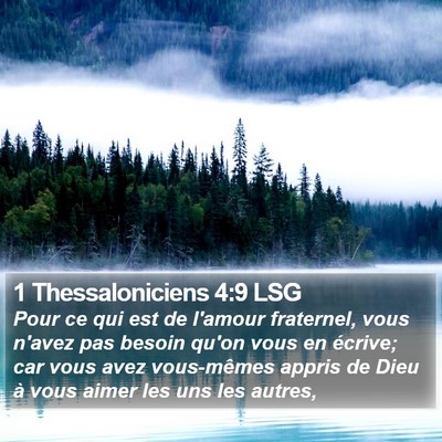 1 Thessaloniciens 4:9 LSG Bible Verse Image