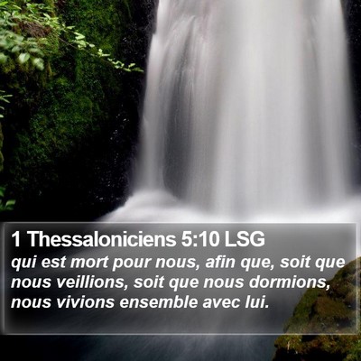 1 Thessaloniciens 5:10 LSG Bible Verse Image