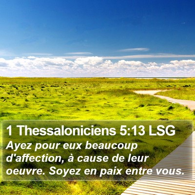 1 Thessaloniciens 5:13 LSG Bible Verse Image