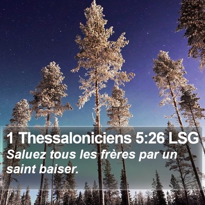 1 Thessaloniciens 5:26 LSG Bible Verse Image
