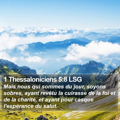 1 Thessaloniciens 5:8 LSG Bible Verse Image