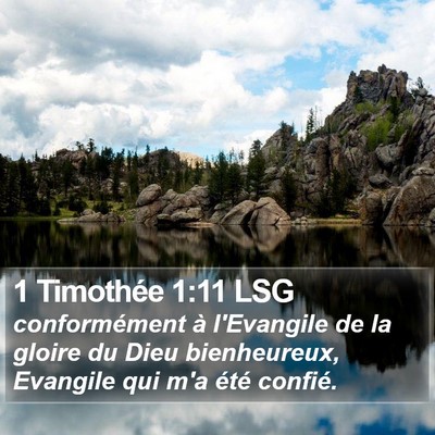 1 Timothée 1:11 LSG Bible Verse Image