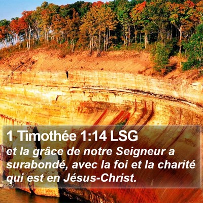 1 Timothée 1:14 LSG Bible Verse Image