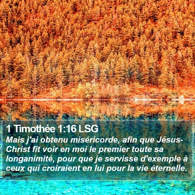 1 Timothée 1:16 LSG Bible Verse Image