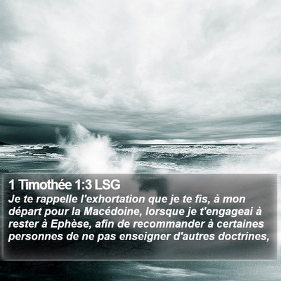 1 Timothée 1:3 LSG Bible Verse Image