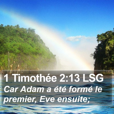 1 Timothée 2:13 LSG Bible Verse Image