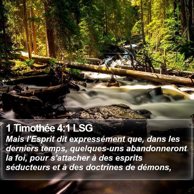1 Timothée 4:1 LSG Bible Verse Image