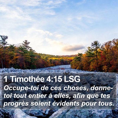 1 Timothée 4:15 LSG Bible Verse Image