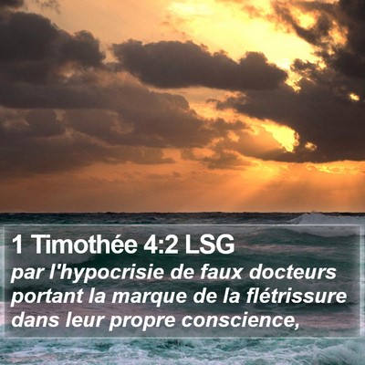 1 Timothée 4:2 LSG Bible Verse Image