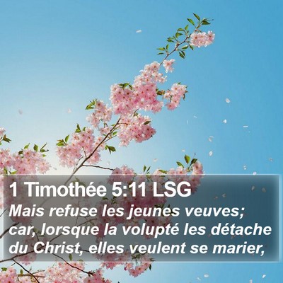 1 Timothée 5:11 LSG Bible Verse Image