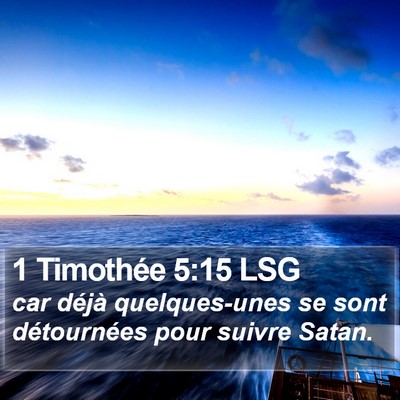 1 Timothée 5:15 LSG Bible Verse Image