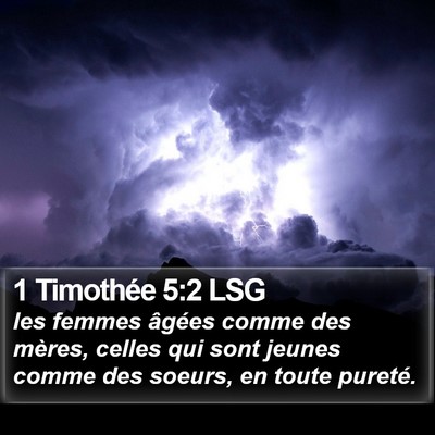 1 Timothée 5:2 LSG Bible Verse Image