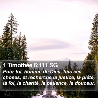 1 Timothée 6:11 LSG Bible Verse Image