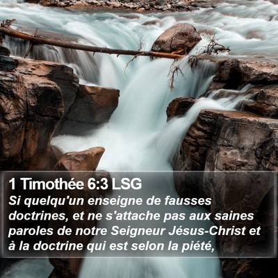 1 Timothée 6:3 LSG Bible Verse Image
