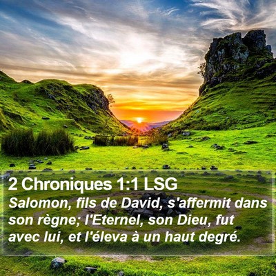 2 Chroniques 1:1 LSG Bible Verse Image