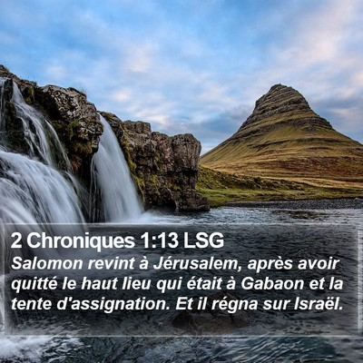 2 Chroniques 1:13 LSG Bible Verse Image