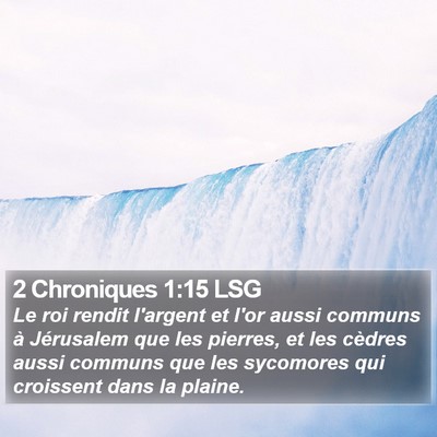2 Chroniques 1:15 LSG Bible Verse Image