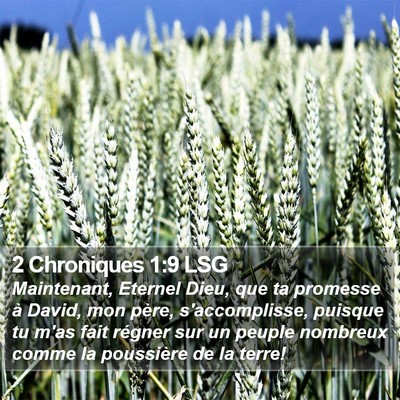 2 Chroniques 1:9 LSG Bible Verse Image