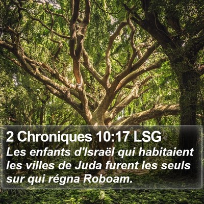 2 Chroniques 10:17 LSG Bible Verse Image