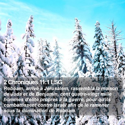 2 Chroniques 11:1 LSG Bible Verse Image
