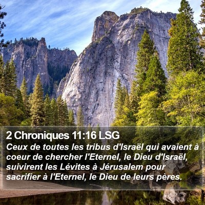 2 Chroniques 11:16 LSG Bible Verse Image