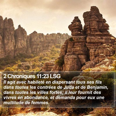 2 Chroniques 11:23 LSG Bible Verse Image