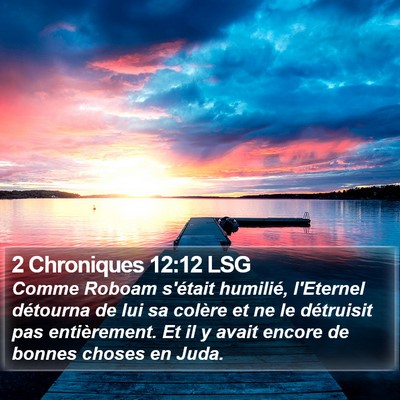 2 Chroniques 12:12 LSG Bible Verse Image