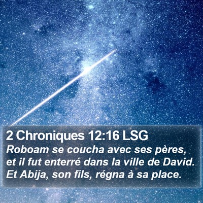 2 Chroniques 12:16 LSG Bible Verse Image