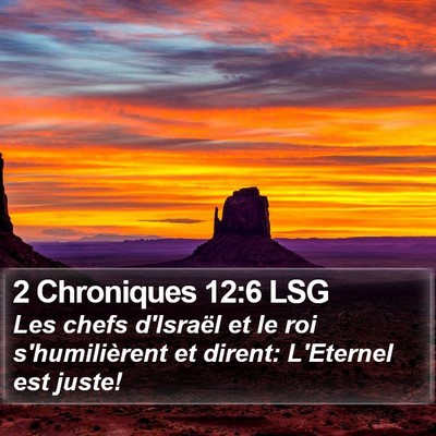 2 Chroniques 12:6 LSG Bible Verse Image