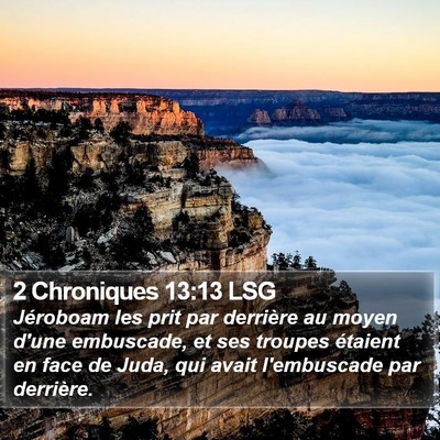 2 Chroniques 13:13 LSG Bible Verse Image