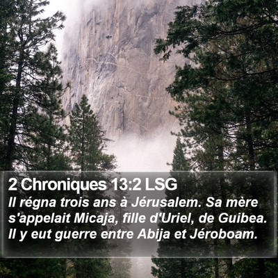 2 Chroniques 13:2 LSG Bible Verse Image