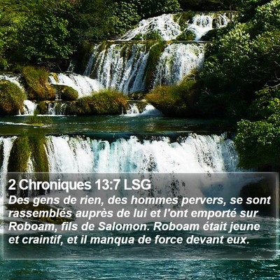 2 Chroniques 13:7 LSG Bible Verse Image