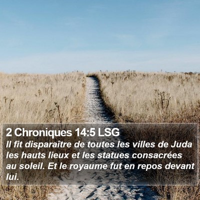 2 Chroniques 14:5 LSG Bible Verse Image