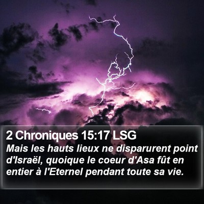 2 Chroniques 15:17 LSG Bible Verse Image