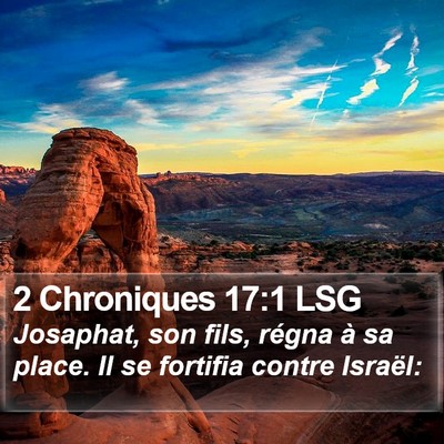 2 Chroniques 17:1 LSG Bible Verse Image