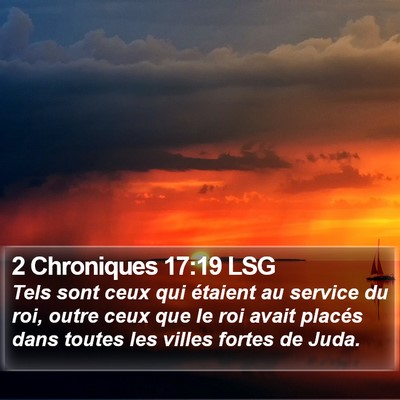 2 Chroniques 17:19 LSG Bible Verse Image