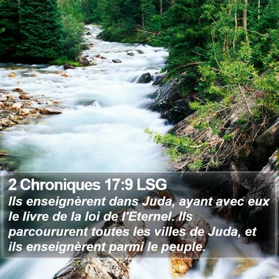 2 Chroniques 17:9 LSG Bible Verse Image