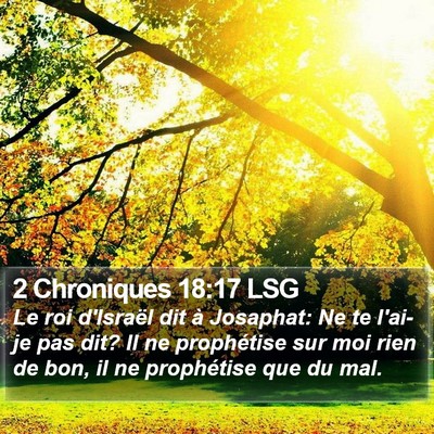 2 Chroniques 18:17 LSG Bible Verse Image