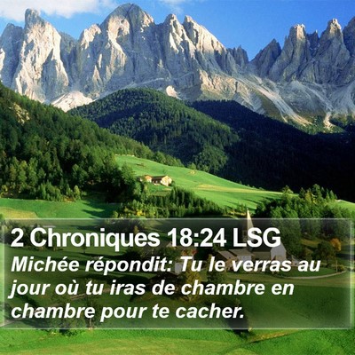 2 Chroniques 18:24 LSG Bible Verse Image