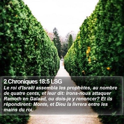 2 Chroniques 18:5 LSG Bible Verse Image